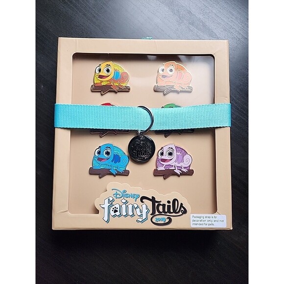 Disney WDW 2019 Fairy Tails Event Pascal Scavenger Hunt 6 Pin Box Set LE 1250 - Picture 1 of 3